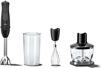 Braun MultiQuick 3 Vario Multifunction Hand Blender, 500ml, 900 Watt, Black - MQ 3135 BK