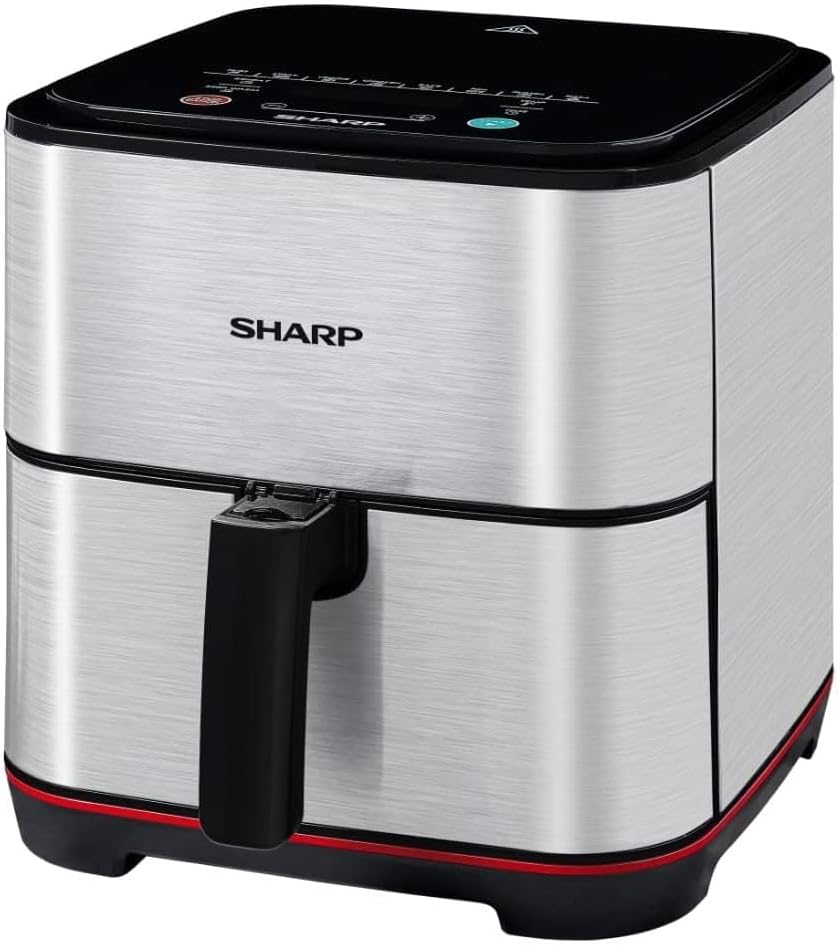 Sharp Air Fryer 1600 Watts, 7 Liters,8 Cook Menu, Non-stick coating - KF-AF70RT-S3