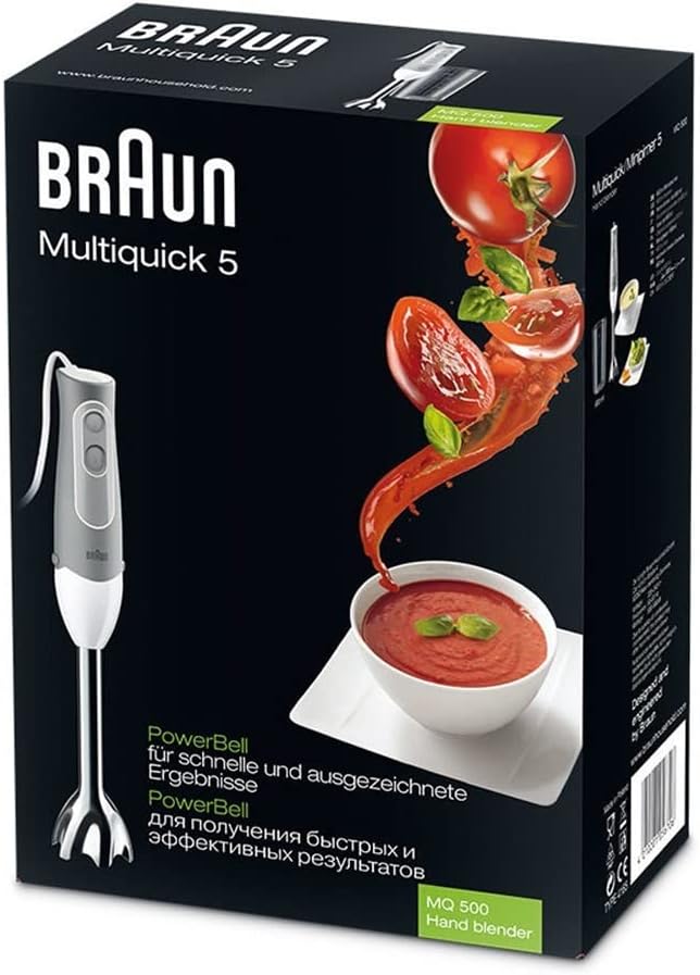 Braun MultiQuick 5 Multifunction Hand Blender, 600ml, 1000 Watt, White - MQ 5200