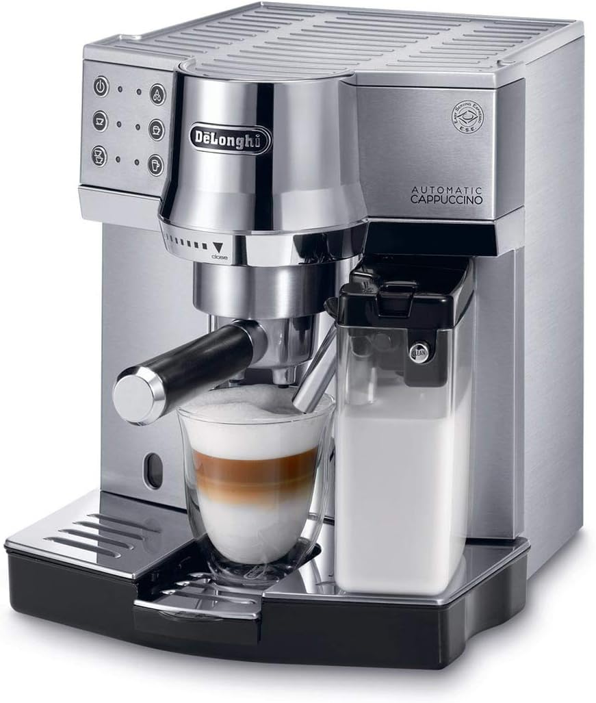 De'Longhi Pump Espresso and Cappuccino Coffee Machine - Silver EC 850.M