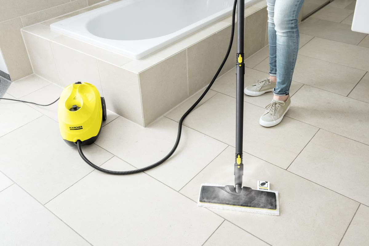 Karcher SC3 Steam Cleaner, 1900W, Powerful High-Pressure Home Cleaner, Multipurpose, Versatile Accessories, Ideal for Kitchen & Bathroom Use, Yellow