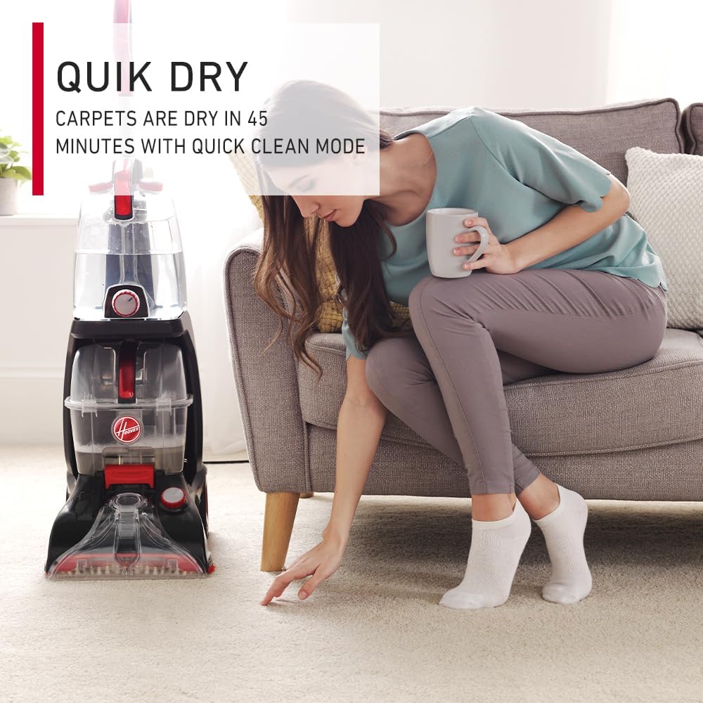 Hoover Carpet & Floor Cleaner - Power Scrub Elite 1200W (Black & Red) - CWGDH012