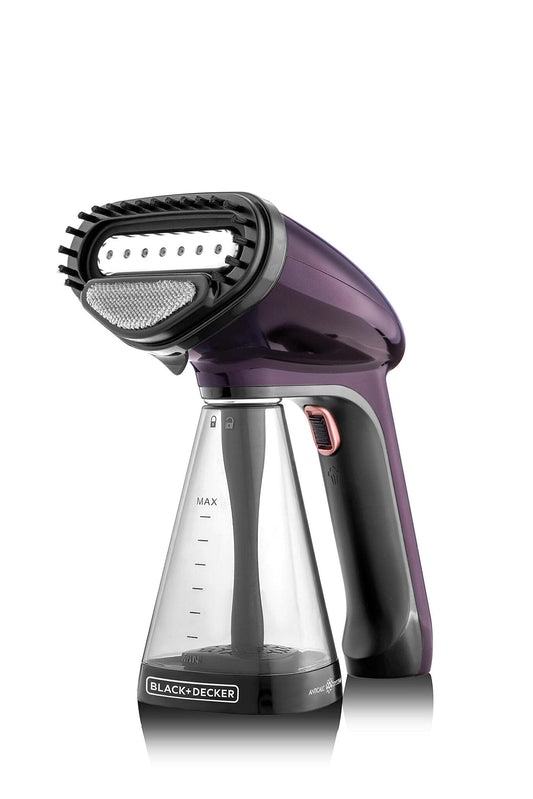 Black & Decker 1500W Handheld Handy Garment Steamer, Purple - HST1500-B5