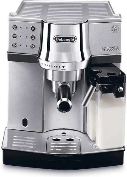 De'Longhi Pump Espresso and Cappuccino Coffee Machine - Silver EC 850.M