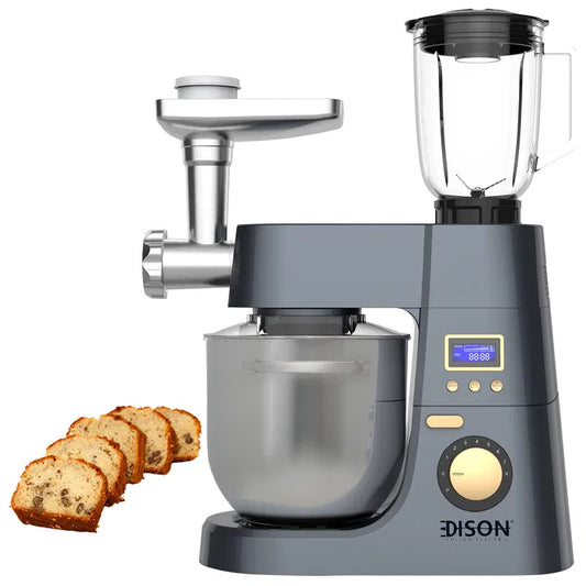 Edison Stand Mixer With Blender, 6.5 Liter, 1800 Watt - Dark Grey