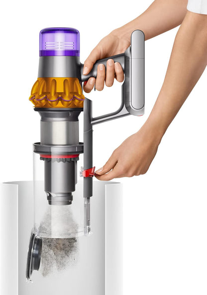 مكنسة كهربائية لاسلكية Dyson V15 Detect، باللون الأصفر/النيكل