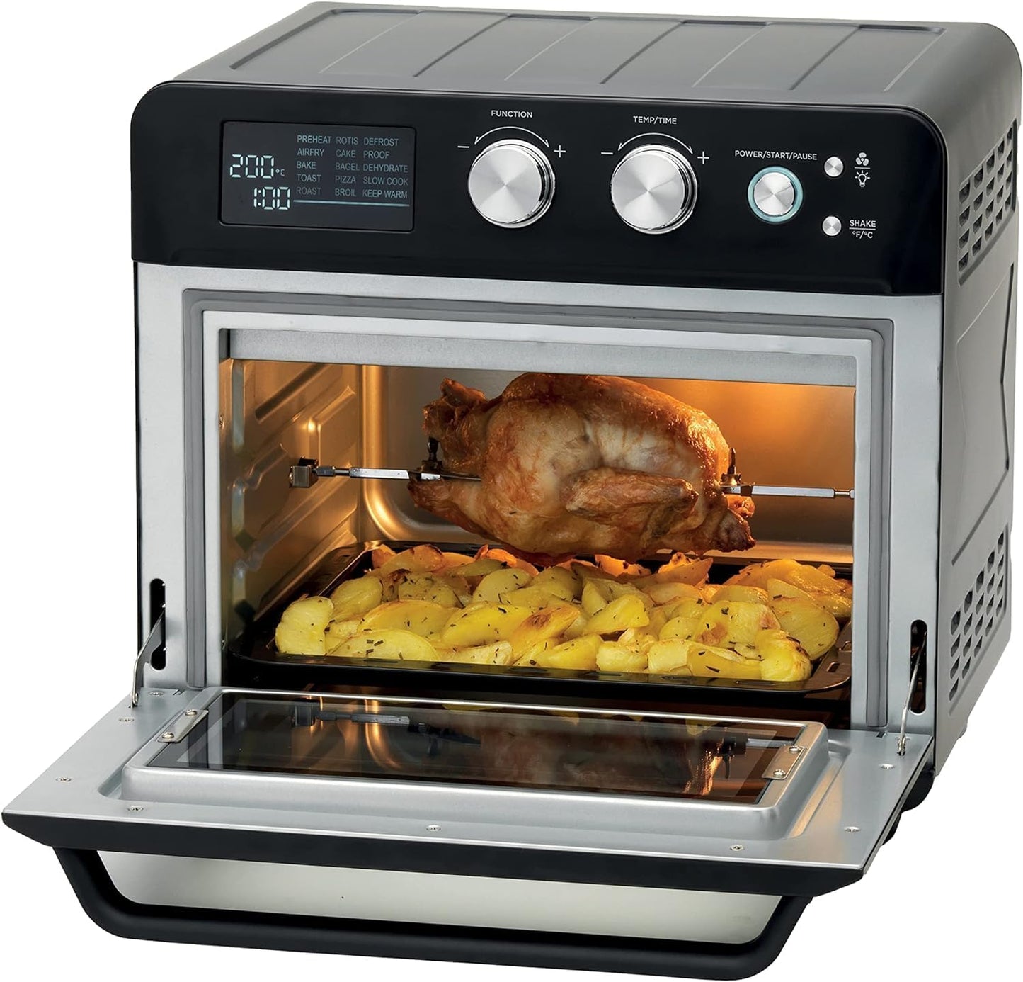 Kenwood 2 in 1 Oven Air Fryer, 25 Liters, 1700W, Black - MOA25.600BK