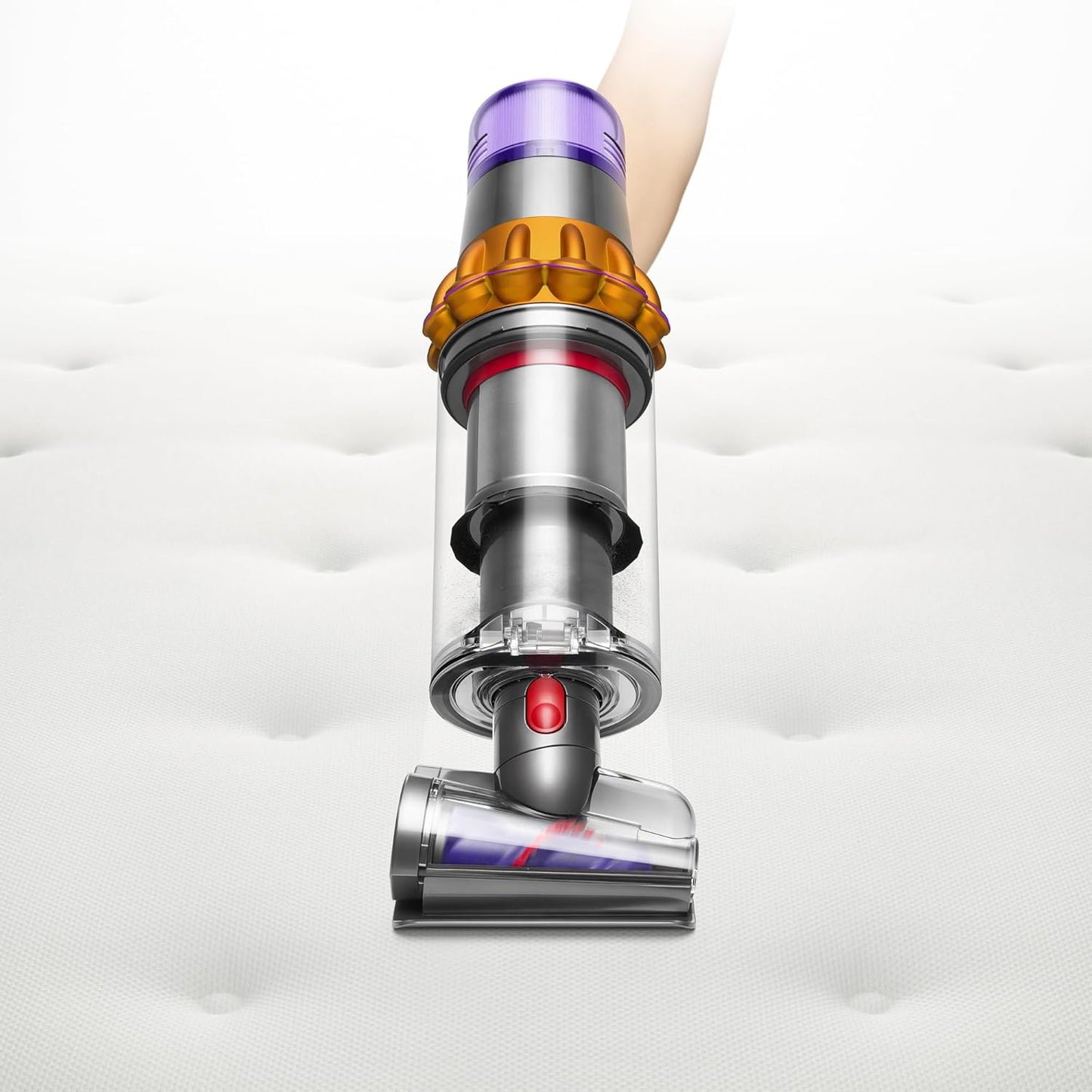 مكنسة كهربائية لاسلكية Dyson V15 Detect، باللون الأصفر/النيكل