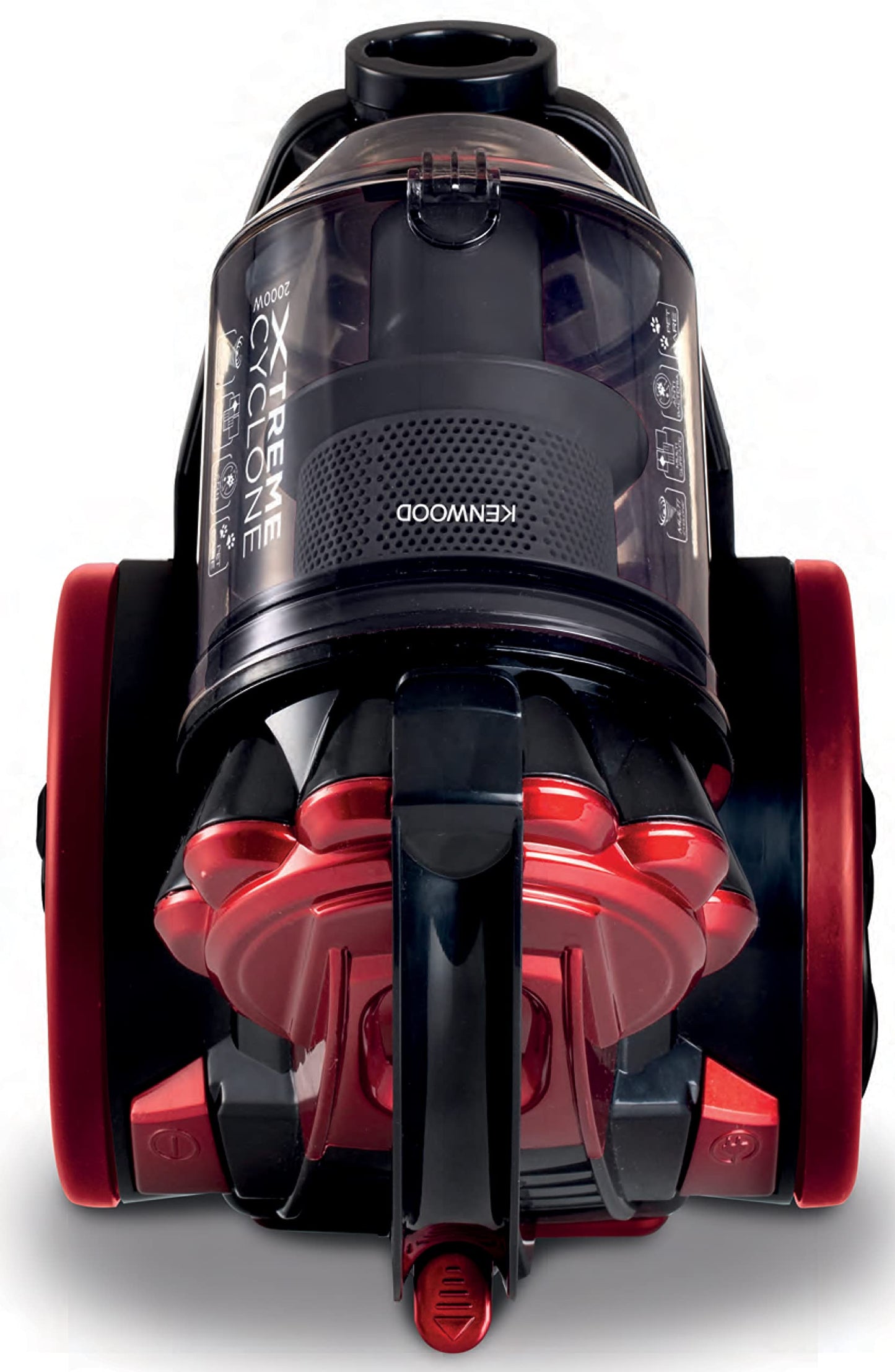 Kenwood Xtreme Cyclone Bagless Vacuum Cleaner, 2000 Watt, Black and Red- Vbp70.000Br