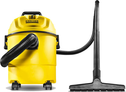 Karcher WD 1 Canister Vacuum Cleaner, Yellow