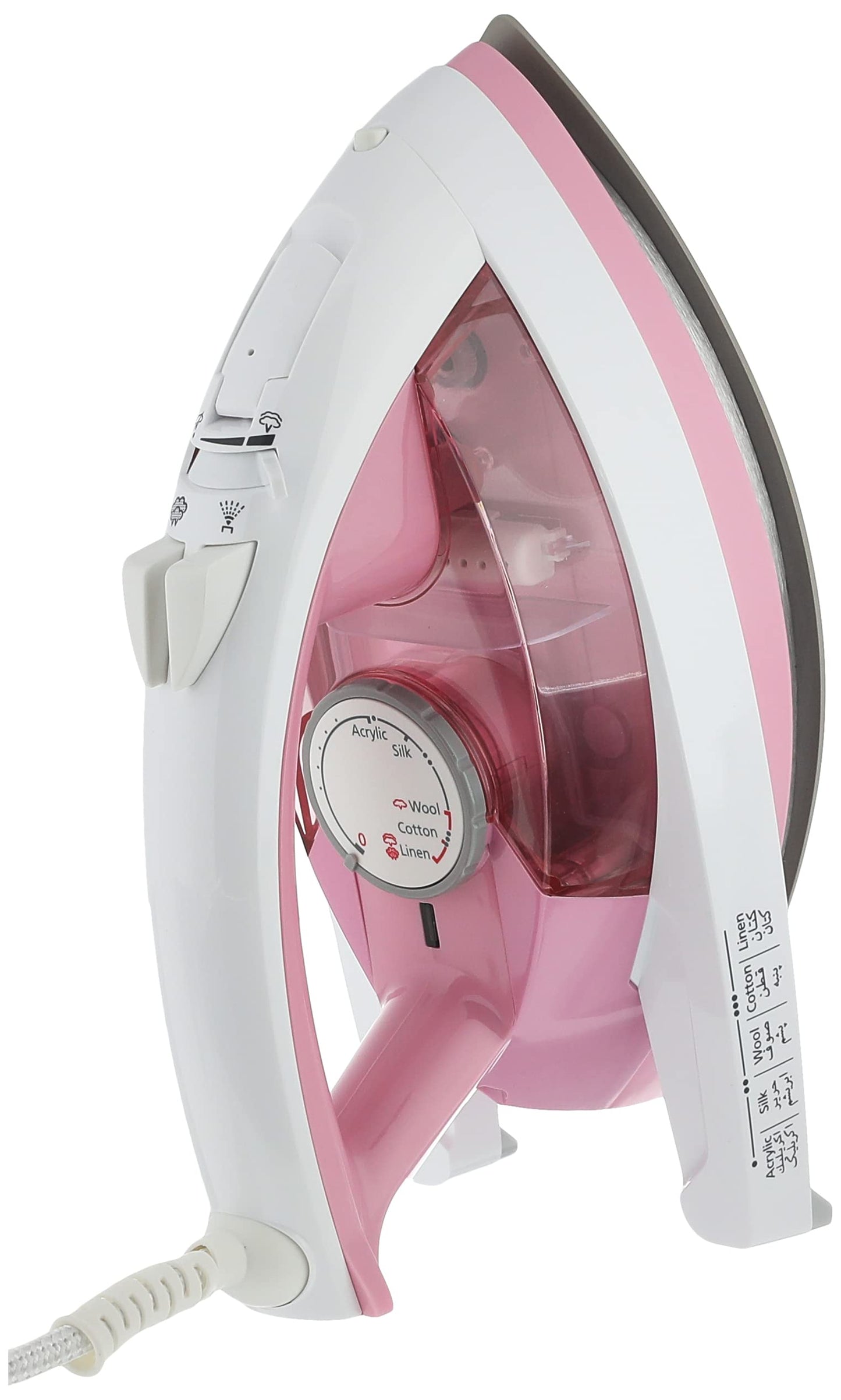 Panasonic Steam Iron, 2200 Watt, Pink and White - NI-JW660T