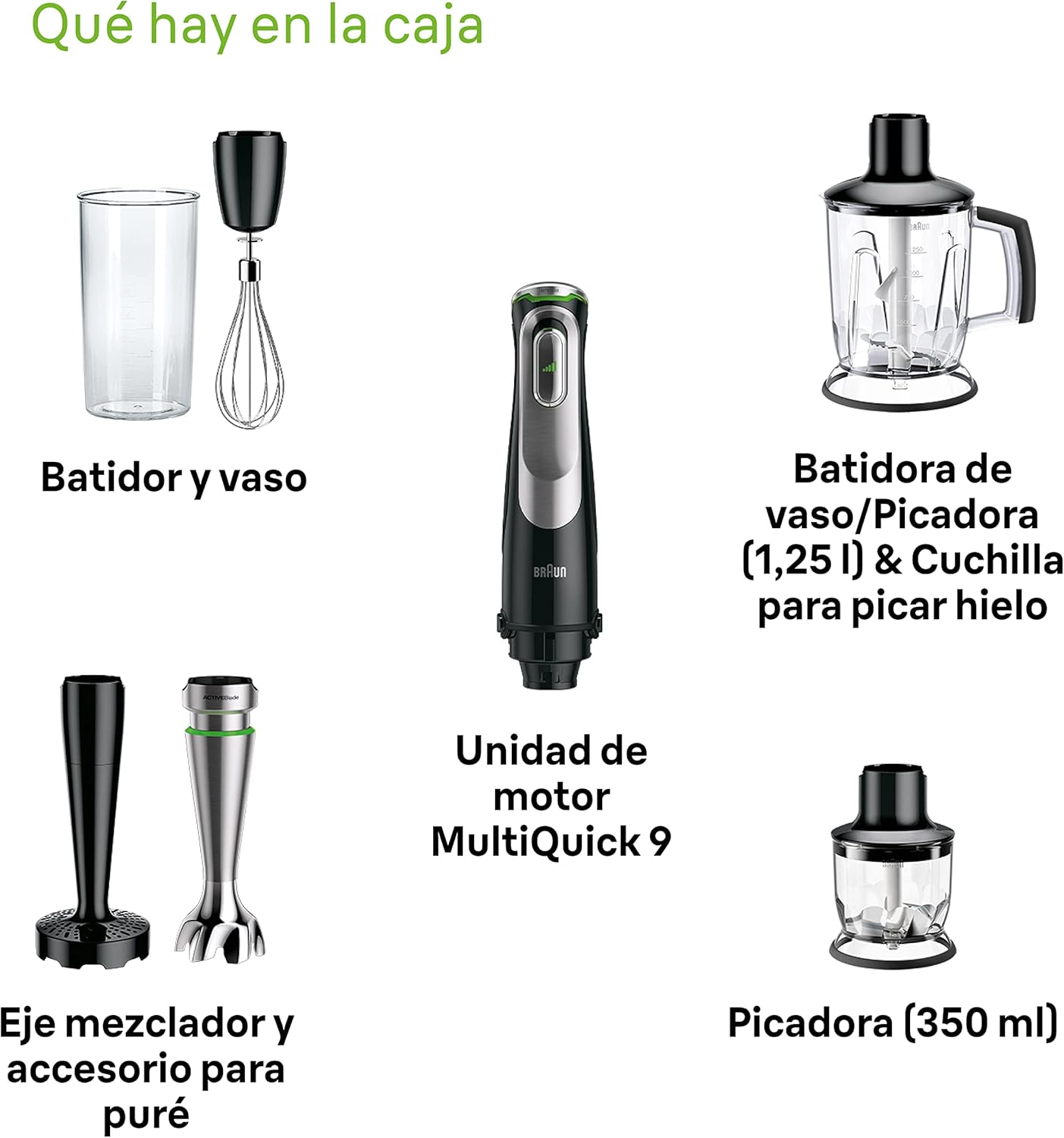 Braun MultiQuick 9 Multifunction Hand Blender, 1.25 Liter, 1200 Watt, Black - MQ 9147X