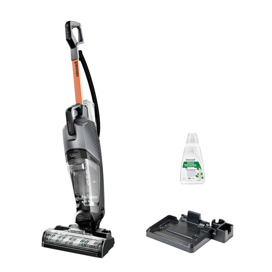 Bissell Crosswave Hydrosteam All-in-One Wet and Dry Vacuum Cleaner: HydroSteam™ Technology, Tangle-Free Design, Multi-Surface Cleaning for Hard Floors 1100 W 3527E Titanium/Black