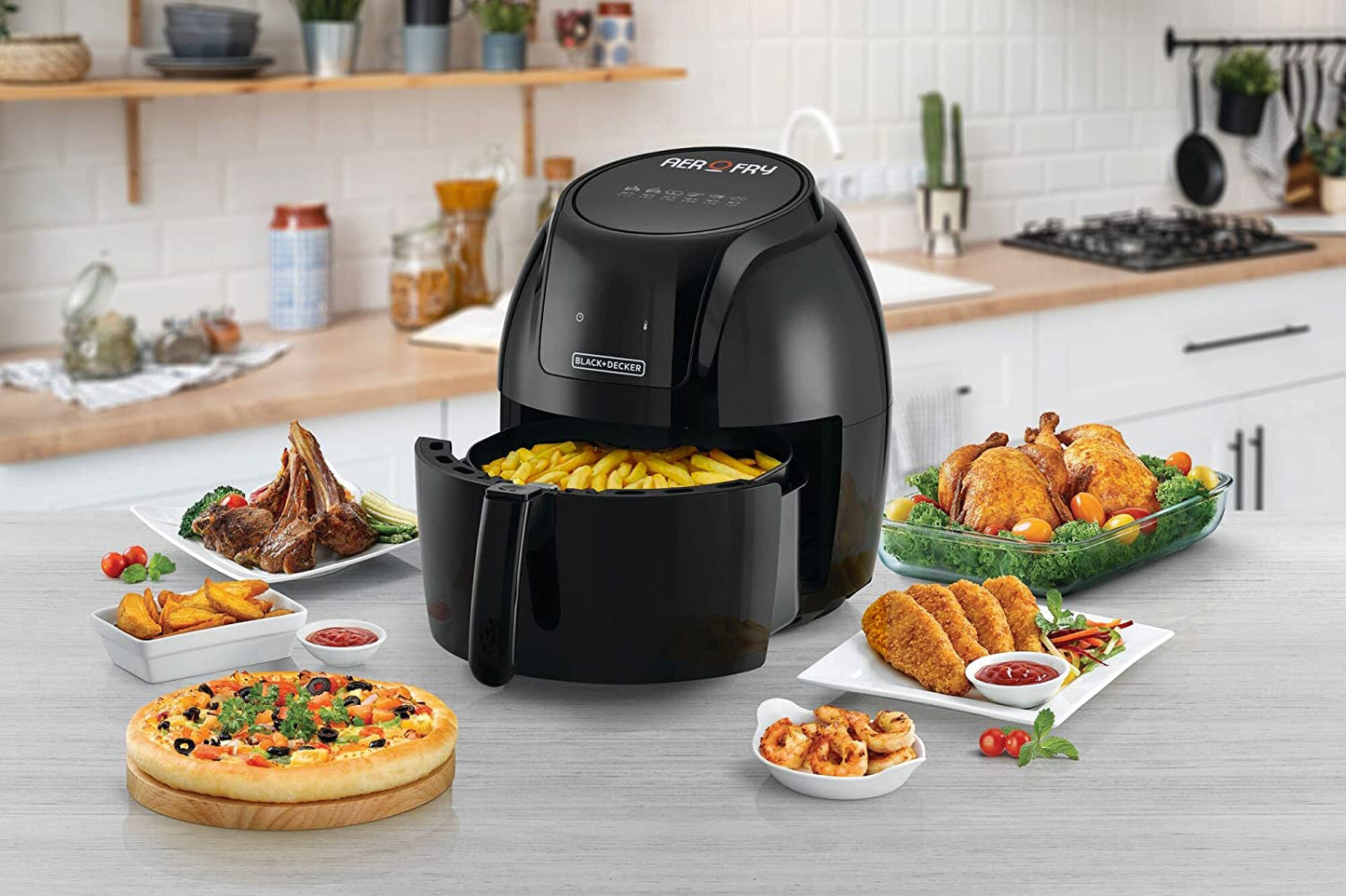 Black and Decker Digital Air Fryer, 5.6 Liter, 1800 Watt, Black - AF625-B5