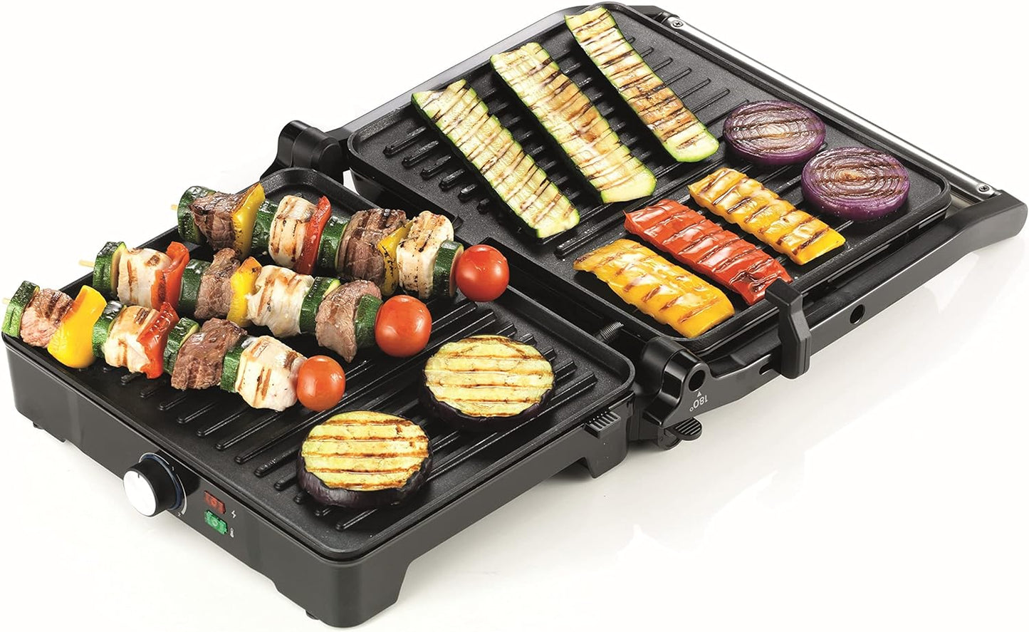 Kenwood Electric Grill, 2000 Watt, Silver Black - HGM31.00SI