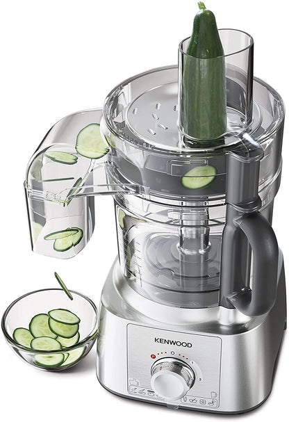 Kenwood MultiPro Express Food Processor, 1000 Watt, 3 Liter, Silver - FDP65.880SI