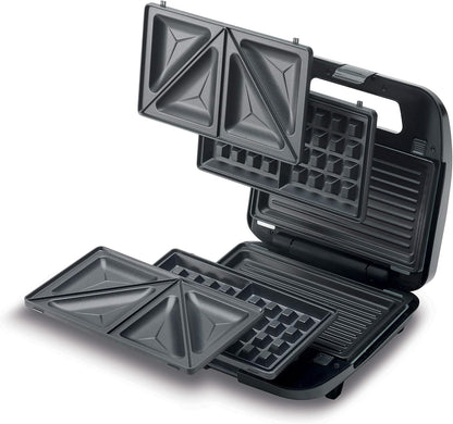 Kenwood Sandwich Maker 3 * 1 Waffle SMM02 Black