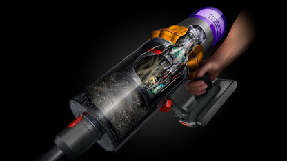 مكنسة كهربائية لاسلكية Dyson V15 Detect، باللون الأصفر/النيكل