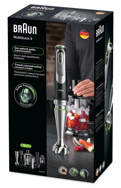 Braun MultiQuick 9 Multifunction Hand Blender, 1.25 Liter, 1200 Watt, Black - MQ 9147X