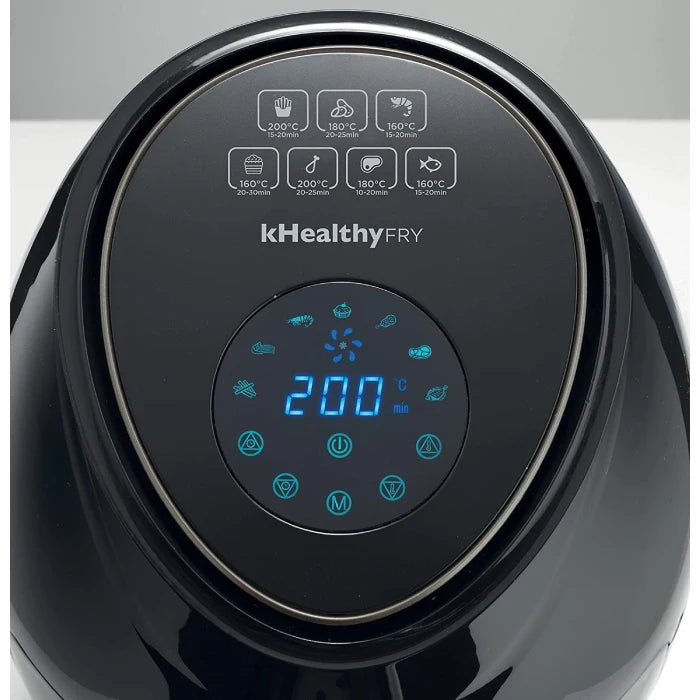 Kenwood Air Fryer Without Oil, 1800 Watt, 5.5 Liters, Touch Screen, Black - HFP50.000BK