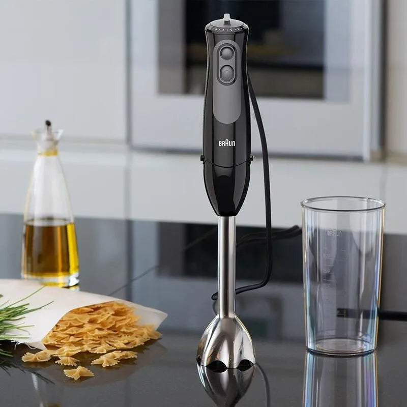 Braun MultiQuick 3 Vario Multifunction Hand Blender, 500ml, 900 Watt, Black - MQ 3135 BK