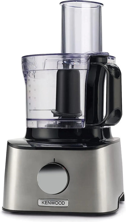 Kenwood MultiPro Compact Food Processor, 2.1 Liter, 800 Watt, Silver Black - FDM307SS